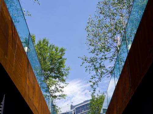 Stairways provide access to the The High Line